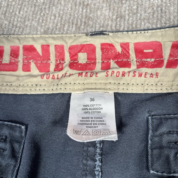 Union Bay Cargo Shorts Mens 36 Navy Blue Cotton Utilty Baggy Skater Grunge Y2K - Picture 5 of 10